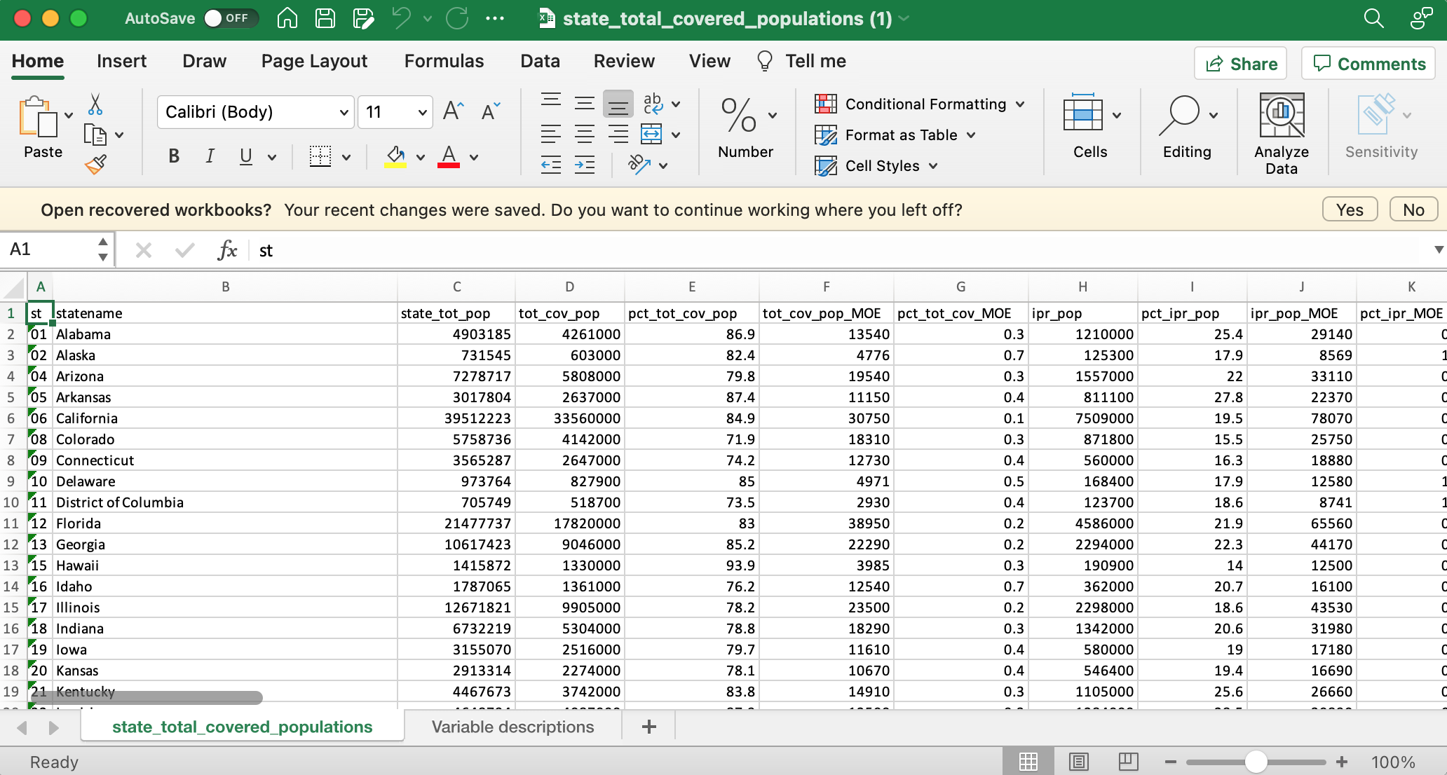 Photo showing excel spreadsheet