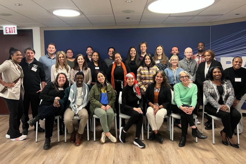 Prof. Karle Flanagan and Prof. Wade Fagen-Ulmschneider teaching Data Science DISCOVERY in Foellinger Auditorium at The University of Illinois