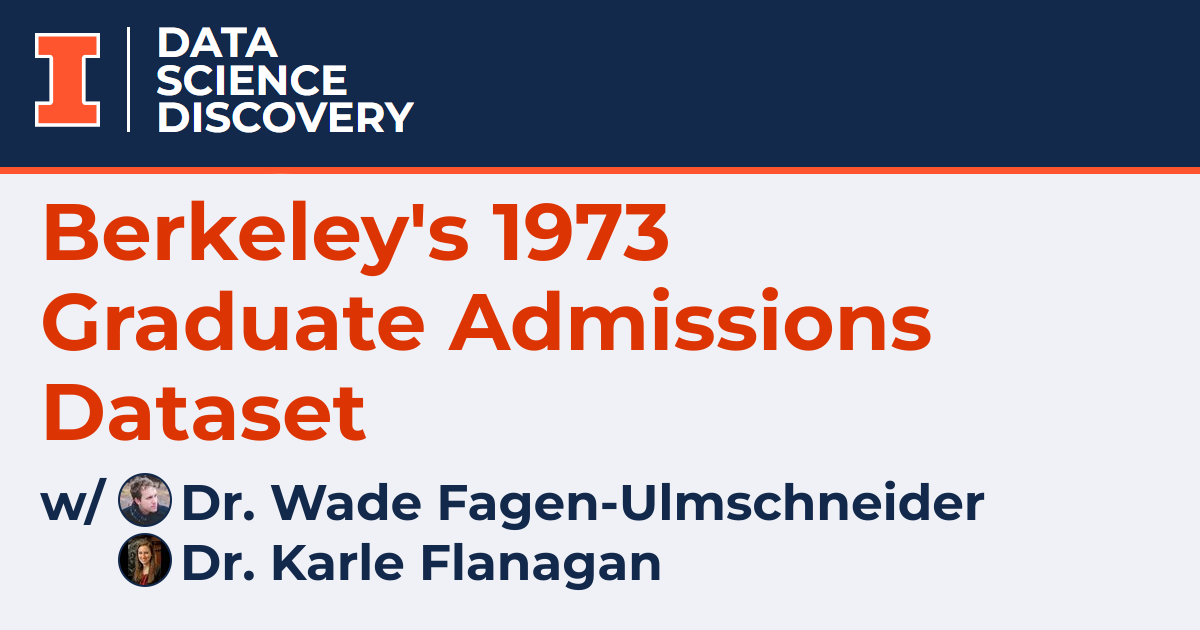 Berkeley's 1973 Graduate Admissions Dataset - Data Science Discovery