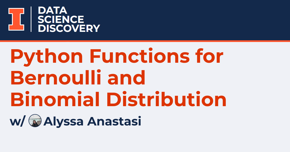 Python Functions For Bernoulli And Binomial Distribution - Data Science ...