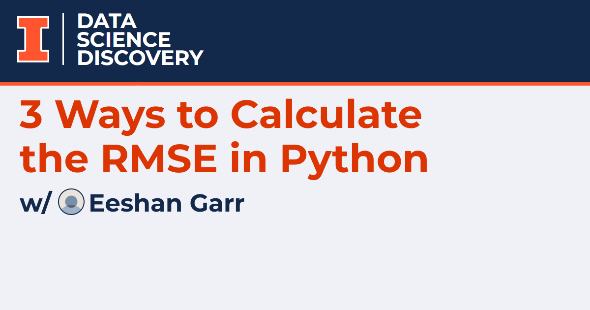 3 Ways To Calculate The RMSE In Python Data Science Discovery 3 Ways To Calculate The RMSE In Python Data Science Discovery
